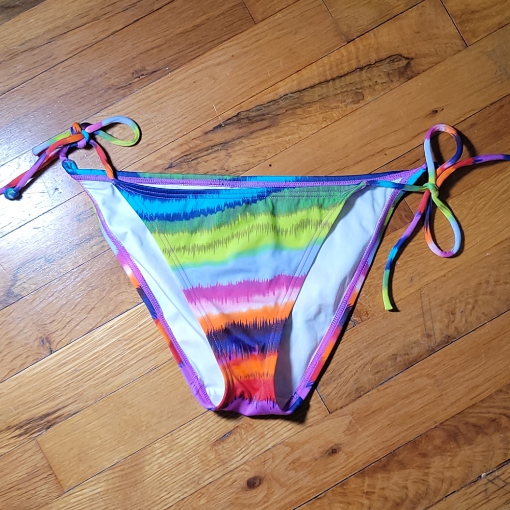 Victoria's Secret rainbow tie dye string bikini small